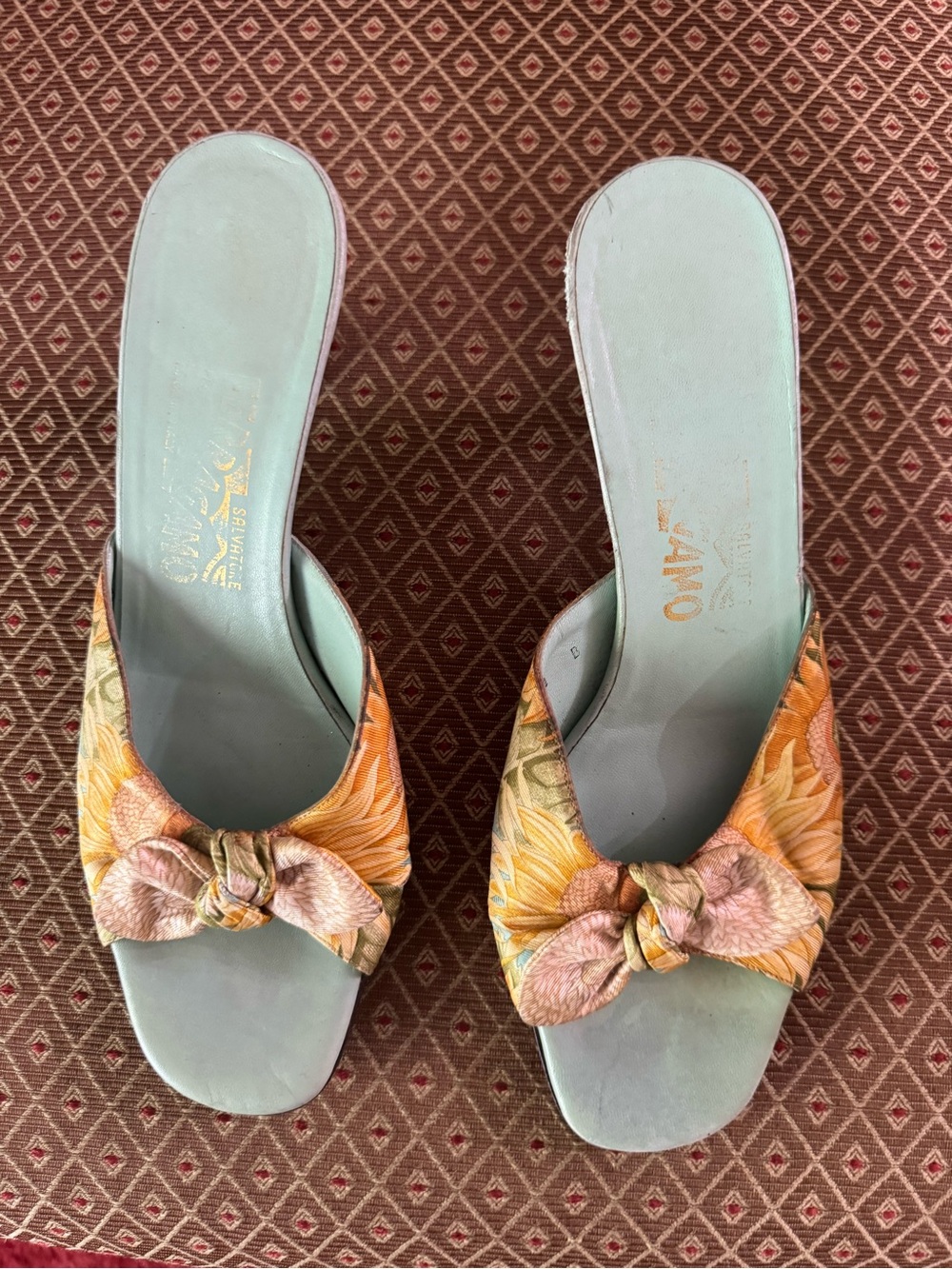 Salvatore Ferragamo Slide Sandals with  Floral Knot